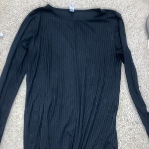 Black Long Sleeve Tight Fitted Dress